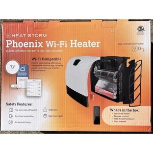 HEAT STORM 1500W Phoenix WiFi Infrared Wall Unit Wi-Fi Smart Heater in White
